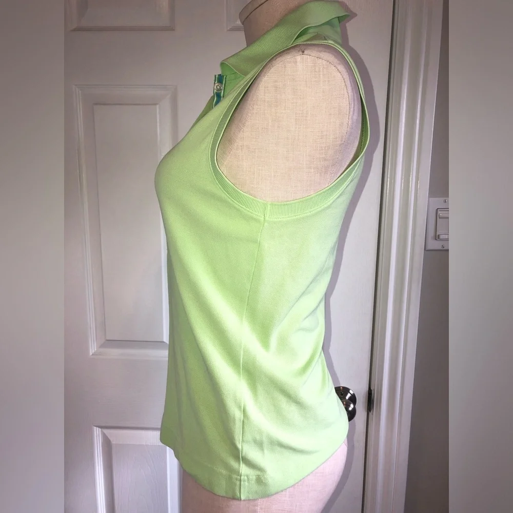 Lilly Pulitzer Green Sleeveless Polo Top size small - Picture 4 of 5